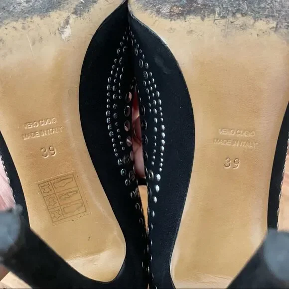 Isabel Marant Stanley Studded Suede Pumps Black - Picture 8 of 11